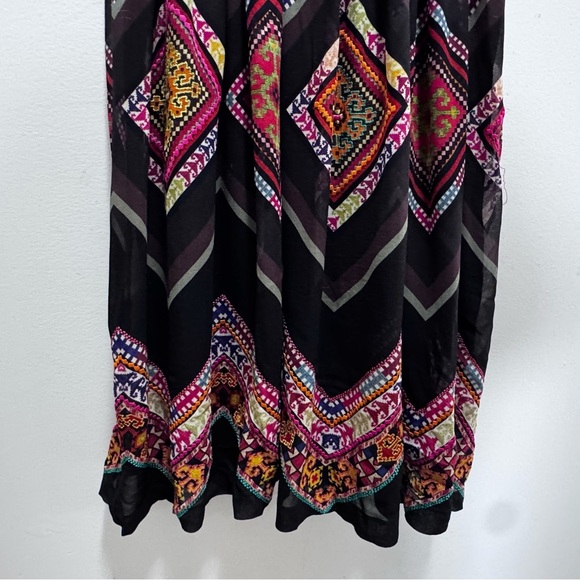 Anthropologie Patchworked Chevron Midi Dress Tanvi Kedia Size 2 Orig $278 - Picture 13 of 16